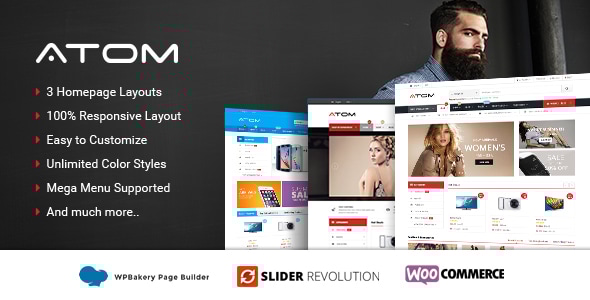 Atom - Responsive WooCommerce WordPress Theme Logo